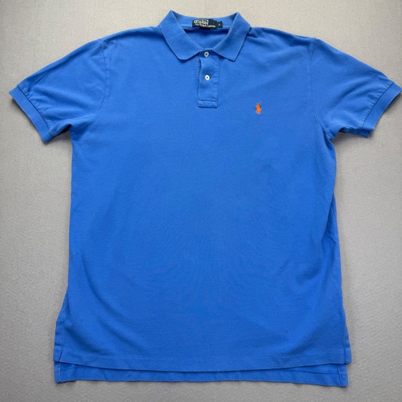 Polo Ralph Lauren Other - Polo Ralph Lauren Large Short Sleeve‎ Pique Cotton Polo Shirt Orange Logo READ